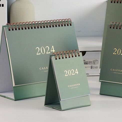 تقويم مكتبي صغير لعام 2024، منظم جدول يومي للمكتب، تقويمات فليب واقفة (أرجواني، قطعة واحدة) in Kuwait