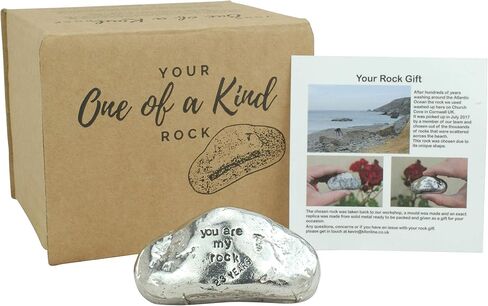 23rd Anniversary You are My Rock Gift Idea - Solid Metal Heavy Polished Rock Gift for 23 Year Anniversary in Saudi Arabia