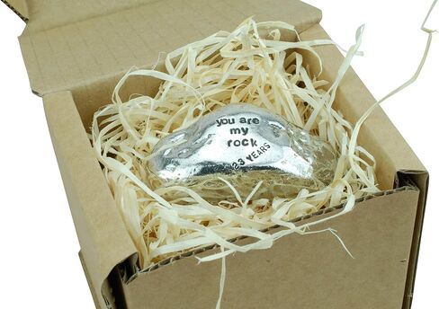 23rd Anniversary You are My Rock Gift Idea - Solid Metal Heavy Polished Rock Gift for 23 Year Anniversary in Saudi Arabia