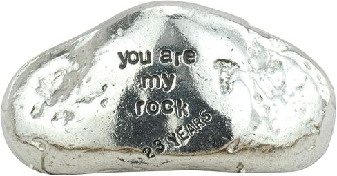 23rd Anniversary You are My Rock Gift Idea - Solid Metal Heavy Polished Rock Gift for 23 Year Anniversary in Saudi Arabia