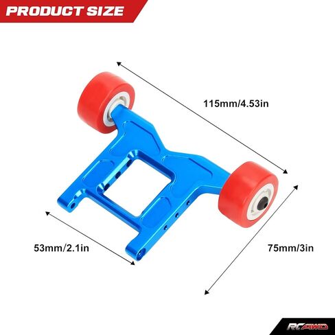 RCAWD Aluminum Alloy Wheelie Bar Set for Arrma Big Rock Arrma Granite Arrma Typhon Arrma Outcast Arrma Kraton1-10 Arrma 3s 4s Blx&Mega550 (Red) in Saudi Arabia