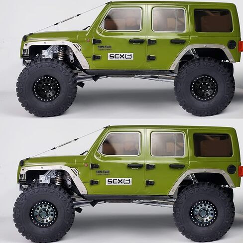 RCLIONS 4PCS Aluminum Alloy 2.9" RC Beadlock Wheels Rims for Axail SCX6 AXI05000 1/6th RC Crawler Car (Titanium) in Saudi Arabia
