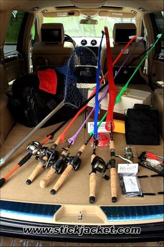 RITE-HITE Orin Briant Stick Jacket أغطية قضبان الصيد 3 عبوات - أسود مصبوب؛ حافظ على قضيبك آمنًا ومن التشابك… in Kuwait