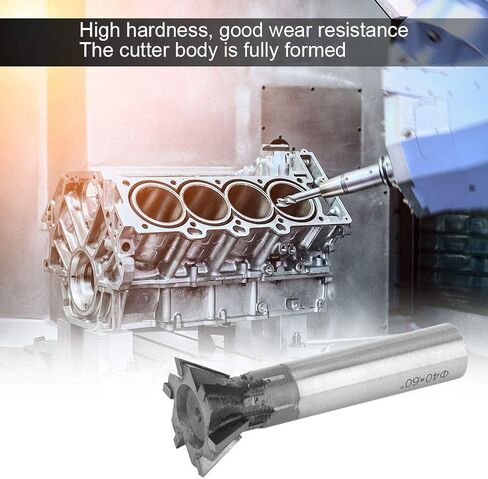 ViaGasaFamido Dovetail Groove Milling Cutter 60° 6 Flute Cutting 40mm Cutting Diameter Carbide Dovetail Cutters End Mill Straight Shank Mill Cutter in Saudi Arabia
