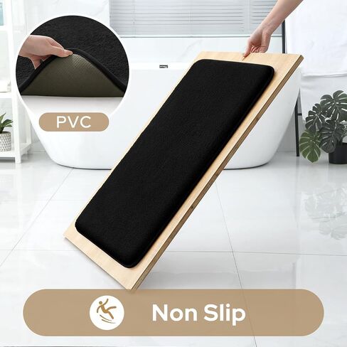 HOMEIDEAS Upgraded Bathroom Rugs Set 3 Piece, Extra Thick Absorbent Soft Memory Foam, Washable Toilet Bath Mat (Burgundy Red) in Saudi Arabia