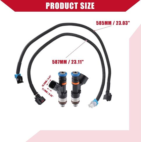 1204318 1204319 / Outer/Fuel Injector Harness for Polaris for Ranger 6x6 800 2011-2014 2016-2017 / Durable/Plastic / 1 Set/Black in Saudi Arabia