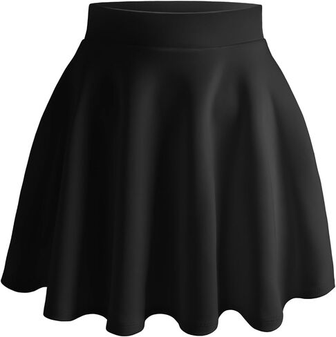 Women's Basic Versatile Stretchy Flared Skater Skirt (S-XL) in Saudi Arabia