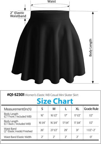 Women's Basic Versatile Stretchy Flared Skater Skirt (S-XL) in Saudi Arabia