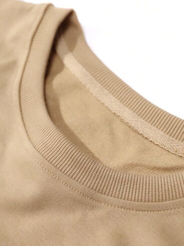 OYOANGLE Men's Casual Graphic Long Sleeve Crewneck Drop Shoulder Pullover Sweatshirt in Saudi Arabia