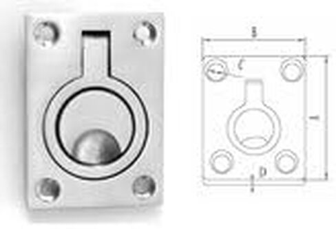 Marine Part Depot Stainless Steel Flush Ring Pull in Saudi Arabia