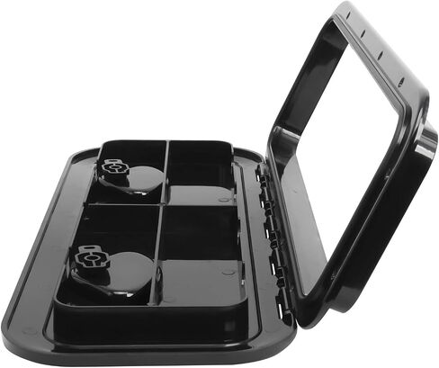 Amarine Made Boat Hatch Marine Grade Deck Hatch Access Hatch & Lid 24" x 9-5/8" for Marine Caravan RV-Black in Saudi Arabia