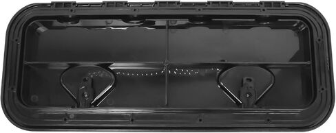 Amarine Made Boat Hatch Marine Grade Deck Hatch Access Hatch & Lid 24" x 9-5/8" for Marine Caravan RV-Black in Saudi Arabia
