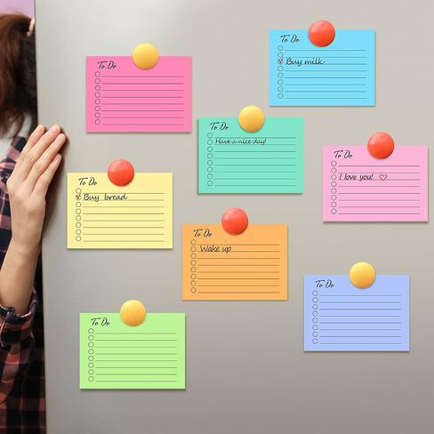 to Do List Sticky Notes Assorted Colors Lined Self Stick Note Pads Adhesive Memo for Planner Reminder Studying, Home Office Supplies, 3 x 4 Inch (Simple Colors, 9 Pieces) in Saudi Arabia