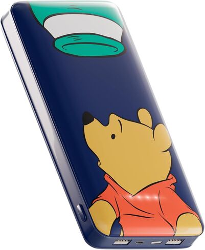 Disney Winnie The Pooh 10,000Mah Power Bank- Universally Compatible Portable Phone Charger Battery Pack w/USB Charging Port - Classic Winnie The Pooh Gifts for Women, Men, Teens and Kids in Saudi Arabia