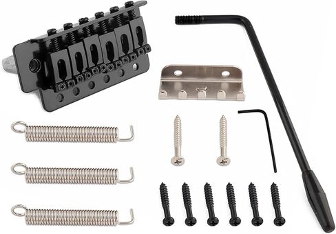 ميتالور خمر الغيتار تريمولو جسر كامل الحجم كتلة الصلب مع شريط الضربة لمدة 6 سلسلة Strat SQ نمط استبدال أجزاء الغيتار الكهربائي الأسود in Kuwait