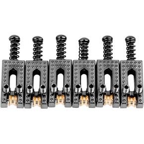 Saddle for Electric Guitar, 6 Roller Bridge Saddles for Fender Strat Tele Electric Guitar 4 colors(Black) Electric guitar accessories