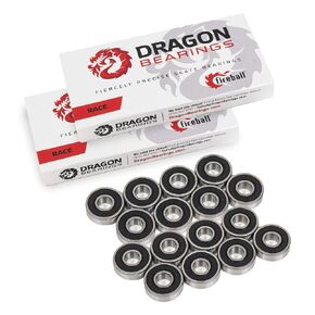 Fireball Dragon Roller Skate Bearings 16 Pack - High Performance Skate Rated Rollerblade Bearings - Dragon Roller Bearing Inline Skate Bearings, Guaranteed for Life (ONE Size, Endure)