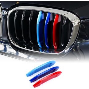 KUNGKIC Front Grille Insert Trims Strips Grills Cover 3pcs For G01 X3 2018-2021 or G02 X4 2019-2021 7-Beam Exterior Decoration Accessories