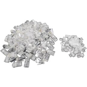 Cat6/6A RJ45 Connectors for Slim Stranded (28AWG) Cable with Load Bar 100-Pack