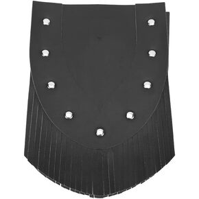 Front Flap, Motorcycle Front Mud Flap with Tassel Motorcycle Modification Accessories (Black)