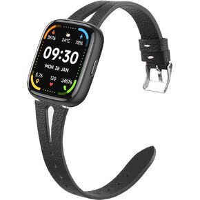 IDW17, IDW21, IDW23, IDW25, IDW26 Smart Watch Band, Slim Vintage Leather Strap Replacement for Women, Man, Wristband Accessories Compatible for Faweio IDW26 1.83 Inches Smart Watch, IDW26 1.83 Inches, TOOBUR IDW17, IDW23, KEEPONFIT IDW21, WNH IDW25 Smart 