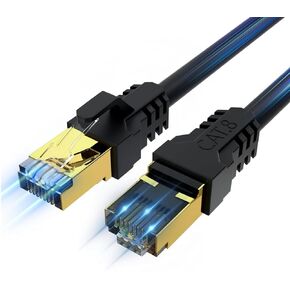 HepaHome Cat 8 Ethernet Cable 10FT, High Speed Braided 40Gbps 2000Mhz Network Cord Cat8 RJ45 Shielded Indoor Heavy Duty LAN Cables Compatible for Gaming PC PS5 Xbox Modem Router 10FT
