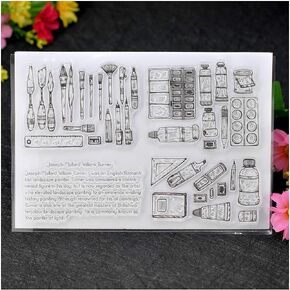 Kwan Crafts Painting Tools Clear Stamps for Card Making Decoration and DIY Scrapbooking
