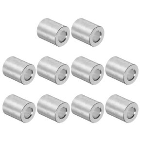 uxcell 10pcs Aluminum Spacer 5mm Bore 10mm OD, 12mm Length Screw Standoff Bushing Plain Finish Round Spacer for M5 Screws Bolts and Rods