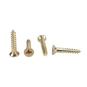 #4 x 1/2" Solid Brass Flat Head Philips Wood Screw (1/2" to 1-1/2" in Listing), 100 Pack (#4 x 1/2")