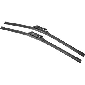 X AUTOHAUX 2pcs 22"+21" Silicone Front Windshield Wiper Blade for Smart Fortwo 2007-2015 Windscreen Wiper OE Replacement Set All-Seasons Pinch-Tab