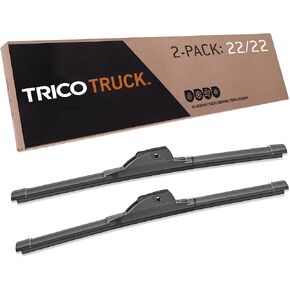 TRICO Solutions™ Truck 22 Inch & 18 Inch Pack of 2 High Performance Automotive Replacement Windshield Wiper Blade for Select Chevrolet, GMC, and Infiniti Models (58-22180)