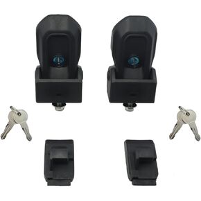 ‎Hood Latches Catch Kit with Keys Anti Theft Locking Catch Compatible with Jeep Wrangler JL Gladiator JT 2018 2019 2020 2021 2022 (Black, 2 PCS)