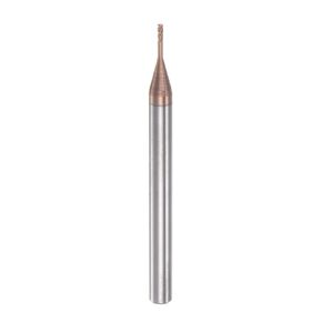 Square Nose End Mill 4mm Shank 1mm x 6mm Titanium Coated Solid Carbide Long Reach Extended Neck 4 Flutes CNC Router Bit Milling Cutter for Stainless Steel Alloy Hardened Steel