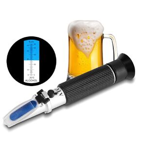 Handheld Alcohol Refractometer, Professional Alcohol 0-80% Test Refractometer Wine Tester Meter Measure Instrument for Homebrew Alcohol Liquor Production Distilled Beverages