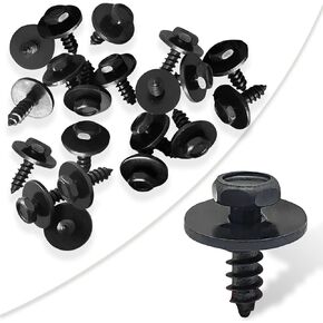 20 Pcs Hex Head Sems Screw, Replace OEM#: 07-14-7-129-160, for BMW Fender Liner Splash Shield Engine Under Cover Bumper Cover Tapping Screw 328i E46 330i E90 530i E60 745Li E66 X1 X3 E83 X5 E70