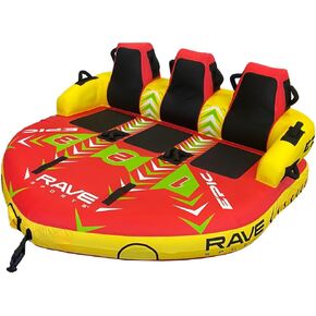 RAVE Sports 02645 #EPIC 3-Rider Towable , red , 78" x 77" x 34"