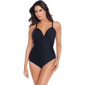 Miraclesuit Women's Swimwear Rock Solid Captivate Tummy Control Underwire Cross Back One Piece Swimsuit