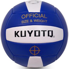 Pink Blue Outdoor Volleyball Official Size 5 Volleyball Waterproof in&Outdoor Soft Leather Volleyball for Kids Youth Adults,Beach Play,Game,Gym,Training(Deflated)