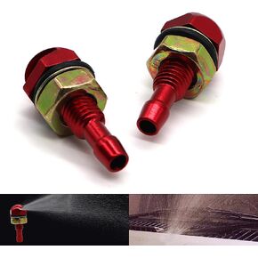 YSY 2Pcs Car Universal Fan-Shaped Front Windshield Washer Wiper Sprayer Nozzle Water Spray Jet Nozzle Washer (Black)