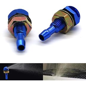 YSY 2 قطعة سيارة عالمية على شكل مروحة الزجاج الأمامي غسالة ممسحة بخاخ فوهة رذاذ الماء فوهة غسالة (أسود) in Kuwait