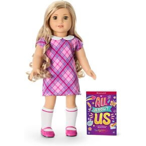 American Girl Truly Me 18-inch Doll #125 with Hazel Eyes, Curly Blonde Hair, Light Skin w/Warm Olive Undertones, for Ages 6+ in Saudi Arabia