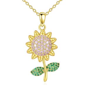 Sunflower Necklaces for Women Inspirational Sunflower Gifts for Women Girls Birthday Gift for Women Daughter Best Friends
