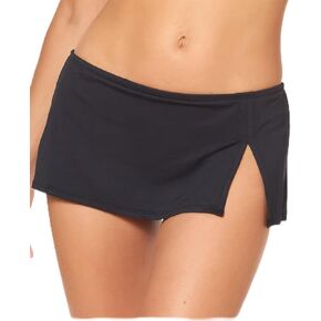 Bleu by Rod Beattie Women's Slit Swim Skirt Swimsuit Black Size 14