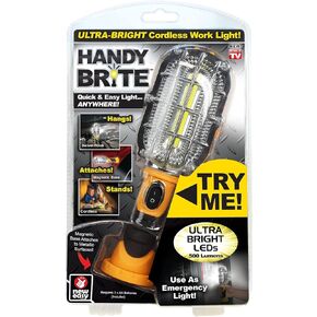 Ontel Handy Brite Ultra-Bright Cordless LED Rechargeable Work Light, 1000 Lumens, Magnetic Base, Heavy Duty, Compact & Lightweight Portable LED Flashlight