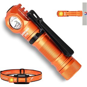 ACEBEAM H16 1000 High Lumens Rechargeable Led Headlamp, EDC AA Right Angle Flashlight, Pocket Mini Small Flashlight with Clip for Camping, Running, with Headband kit(Cool White 6500K) in Kuwait