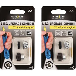 Nite Ize LED Upgrade Combo II Compatible with AA Mini Maglite - 2 Count (2 Pack)