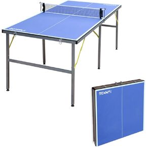 6ft Mid-Size Table Tennis Table Foldable & Portable Ping Pong Table Set for Indoor & Outdoor Games with Net, 2 Table Tennis Paddles and 3 Balls in Kuwait