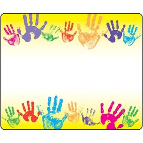 TREND enterprises, Inc. Rainbow Handprints Terrific Labels, 36 ct