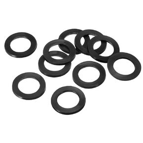 PATIKIL M32 Rubber Flat Washer, 10 Pack 32mm ID 45mm OD 4mm Thick Sealing Spacer Gasket Ring for Faucet Pipe Water Hose Fastener Bolt, Black