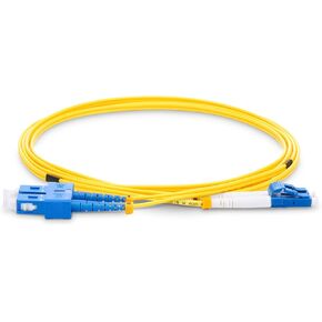 QSFPTEK 1G/10GB Fiber Optic Patch Cable, 0.5M(1.64ft) OS2 Duplex 9/125 SC to SC SC/UPC-SC/APC-SM Singlemode Fiber Optical Jumper Patch Cord in Kuwait